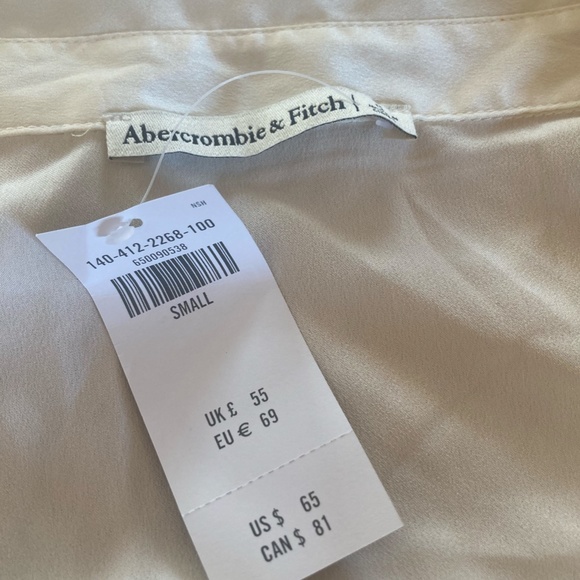 Long-Sleeve Satin Button-Up Shirt from Abercrombie - Picture 4 of 4